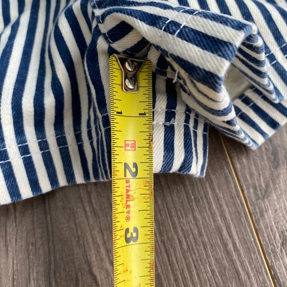 NWT Urban Outfitters BDG super high rise striped trouser shorts 100% cotton - Picture 11 of 13